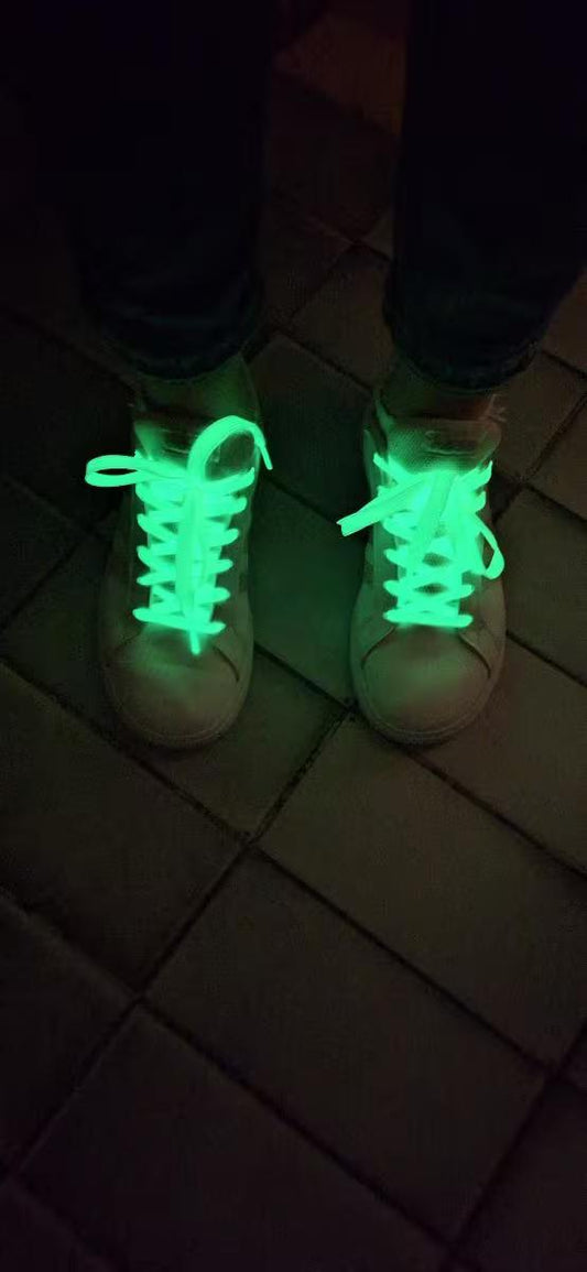 Glowing Shoelaces | 6 Colors of Polyester Laces | Phosphorescent Sport Laces for Tennis, Gym, Cosplay & Halloween | Size 120cm