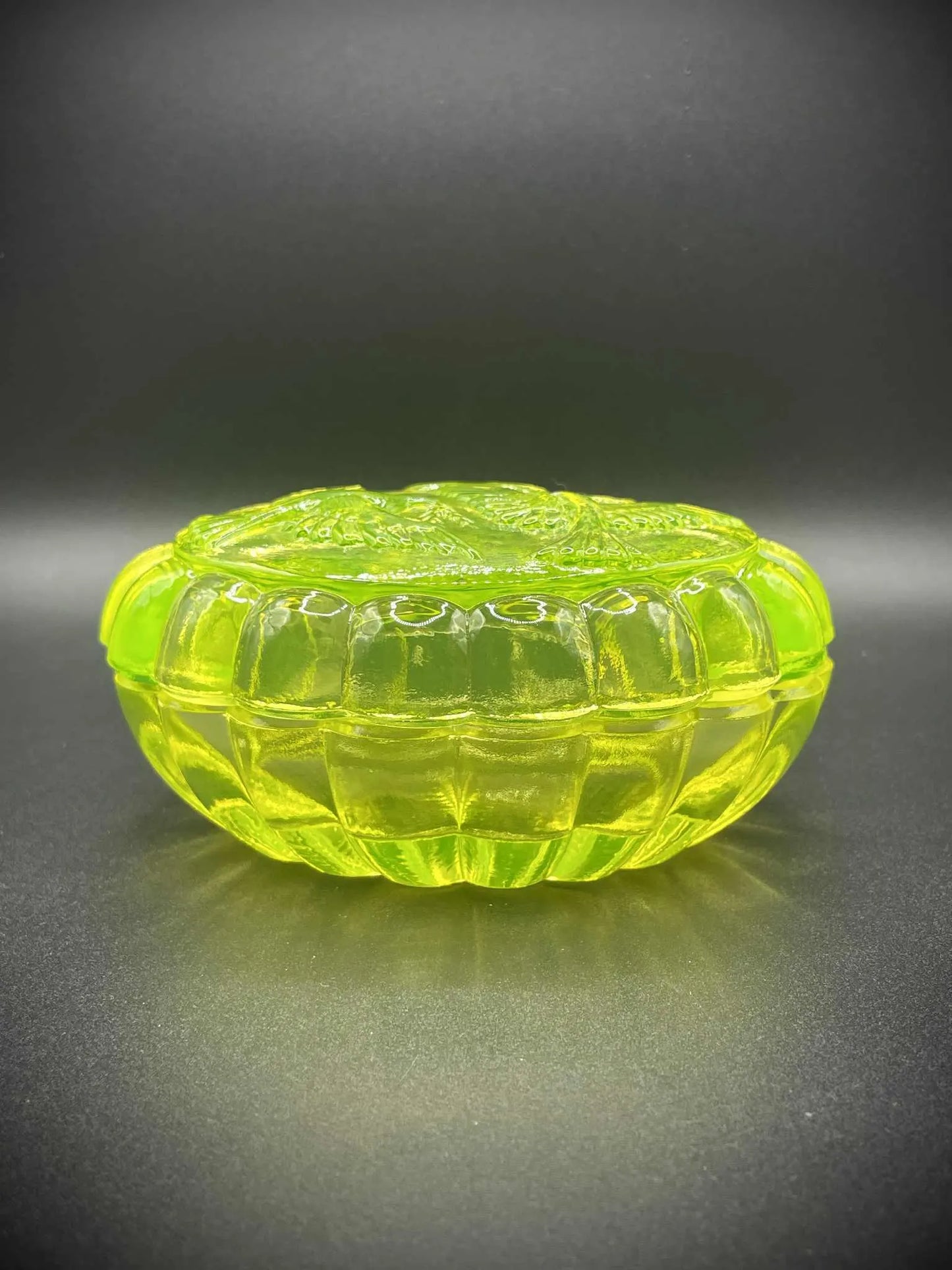 Holy (Dove) Jewelry Box | Uranium Glass | Bird Ornament Trinket | Glows Under UV Light