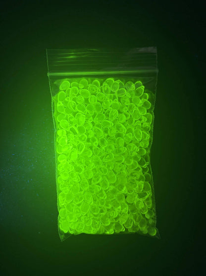 Uranium Glass (Tear Drop Beads 6x9 mm) | Czech #80130 UV Glowing Yellow Vaseline Glass | 10pcs for Jewelry Making, DIY Crafts & Supplies