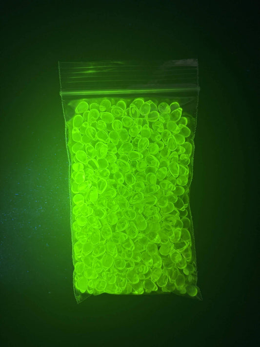 Uranium Glass (Tear Drop Beads 6x9 mm) | Czech #80130 UV Glowing Yellow Vaseline Glass | 10pcs for Jewelry Making, DIY Crafts & Supplies