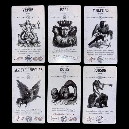 Occult Tarot Deck by Travis McHenry | 78 Demon Cards Inspired by Ars Goetia, Occult Divination, Ritual Magic & Esoteric Guide Book