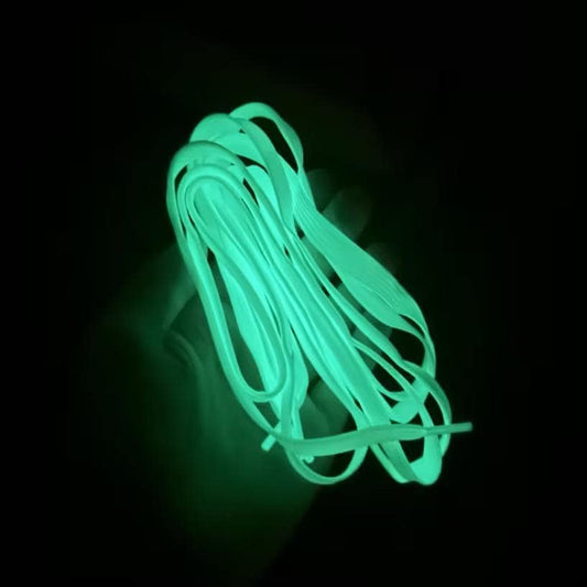 Glowing Shoelaces | 6 Colors of Polyester Laces | Phosphorescent Sport Laces for Tennis, Gym, Cosplay & Halloween | Size 120cm