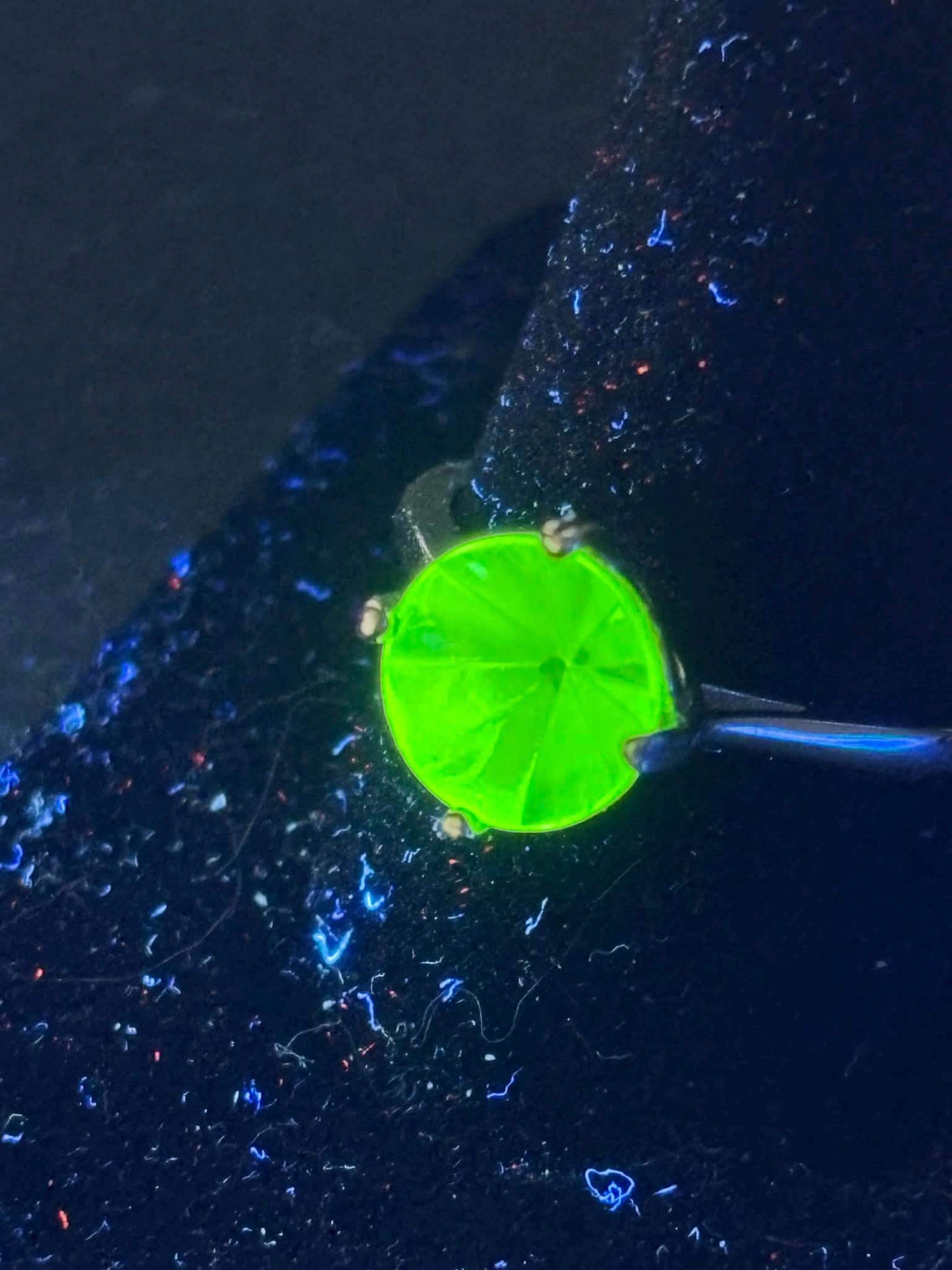 Uranium Glass (Faceted Gem) Ring | Yellow Vaseline Glass | It Glows Under UV Light | Handmade Sterling Silver 925 Jewelry | Handmade Cutted