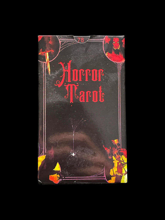 Horrot Tarot Deck | 78 Dark & Spooky Cards with Horror-Inspired Art, Major, Minor Arcana, Guidebook, Perfect Gift for Horror, Tarot Fans
