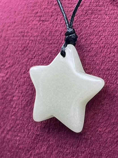 Phosphorous Star Necklace | Green Fluorescent Galaxy Pendant | Glows In The Dark | Beautiful Night Sky Luminous Jewelry