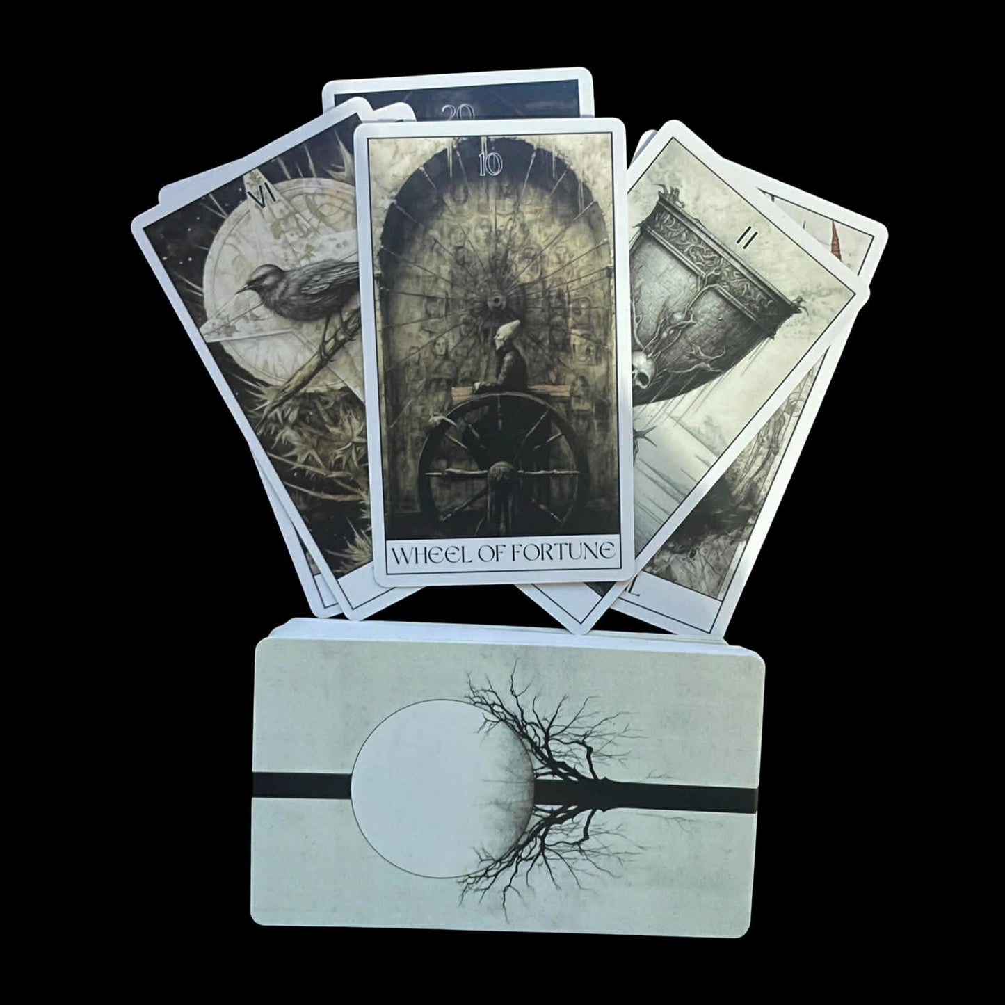 Horror Tarot White Style – 78 Card Demon-Inspired Deck for Divination, Shadow Work, Spiritual Guidance & Occult Practice