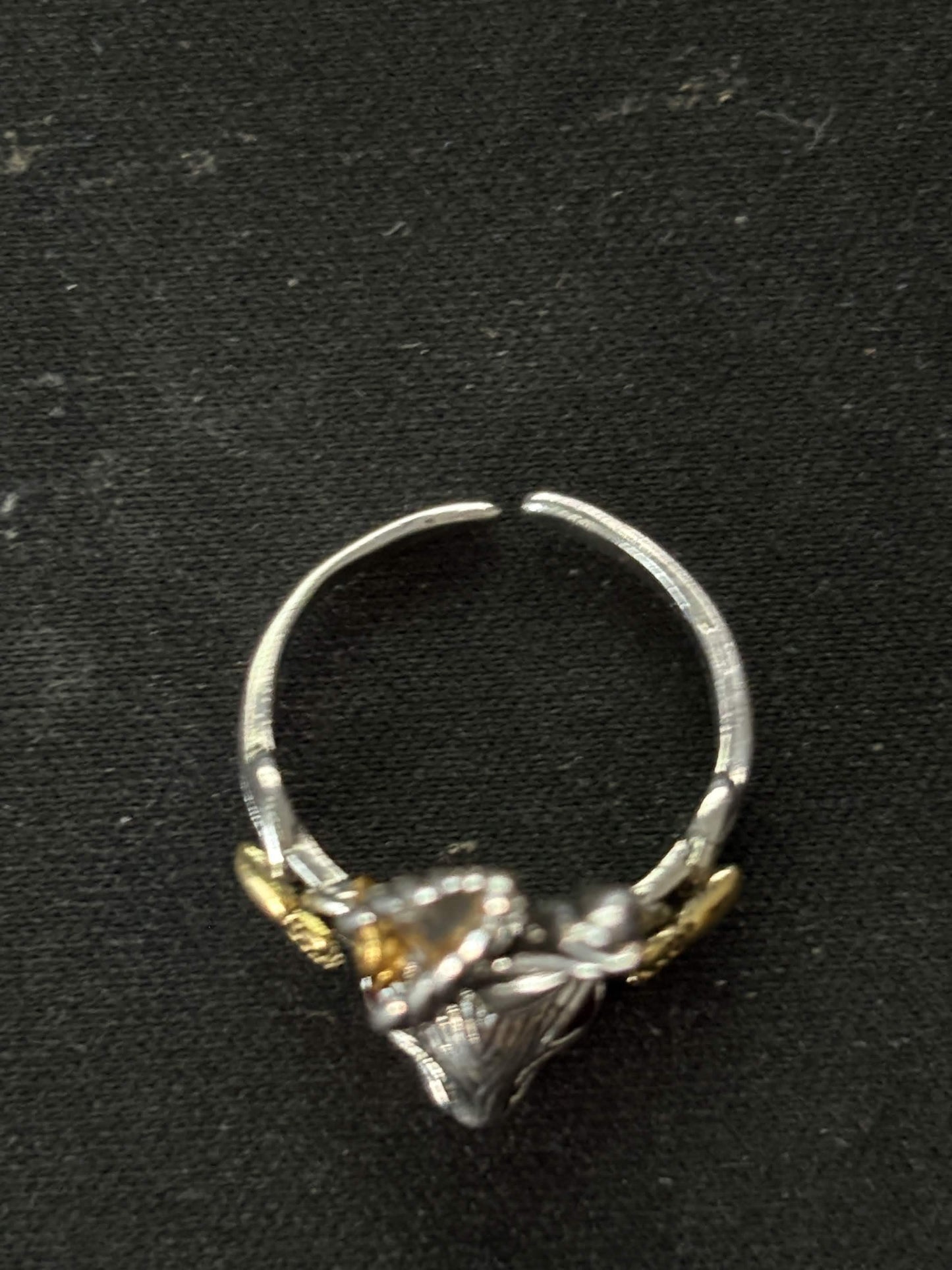 Silver (Bunny) Ring With Red Eyes | Silver 925 Frame | Adjustable Size