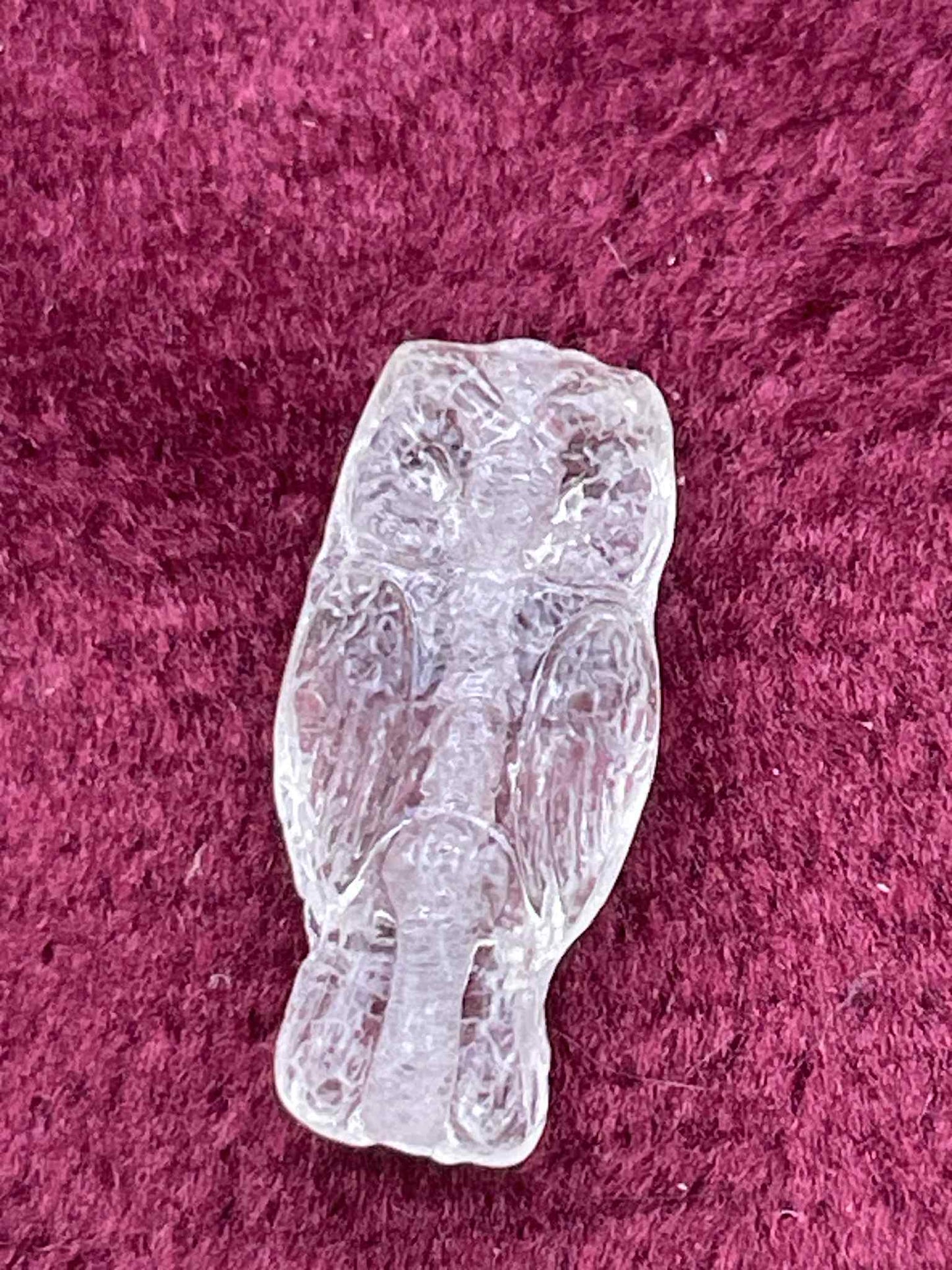 Uranium Glass Owl Beads With Vertical Hole | Small Czech Vaseline Component 15×7 mm | Glowing Vintage Piece for DIY Jewelry Making | 1pcs
