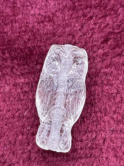 Uranium Glass Owl Beads With Vertical Hole | Small Czech Vaseline Component 15×7 mm | Glowing Vintage Piece for DIY Jewelry Making | 1pcs