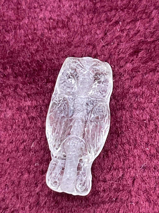 Uranium Glass Owl Beads With Vertical Hole | Small Czech Vaseline Component 15×7 mm | Glowing Vintage Piece for DIY Jewelry Making | 1pcs