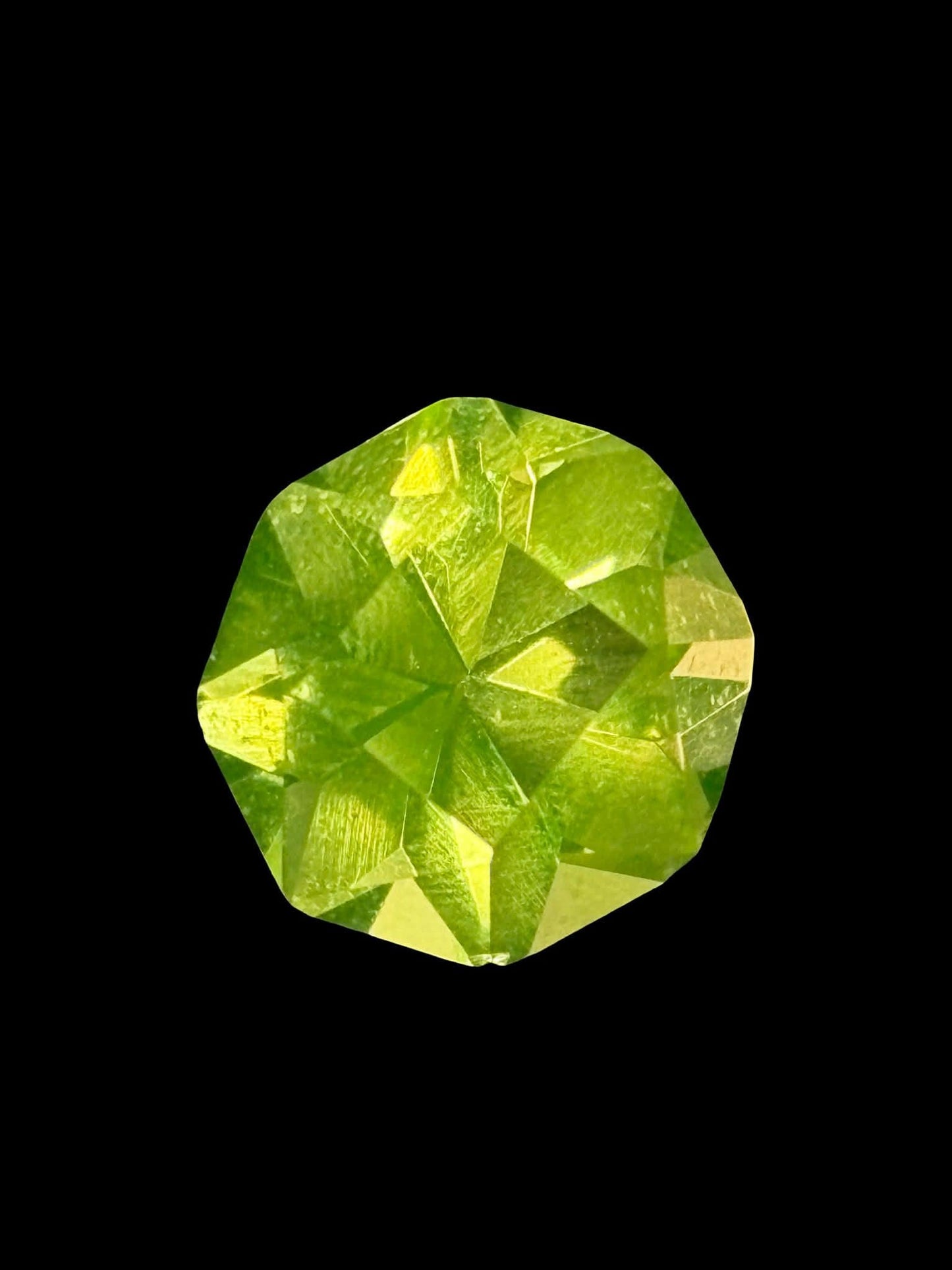 Uranium Glass (Faceted Gemstone) | Yellow 80130 Vaseline Glass | Glows in The Dark | Handmade Polished Gem For Jewelry Making, DIY Crafts