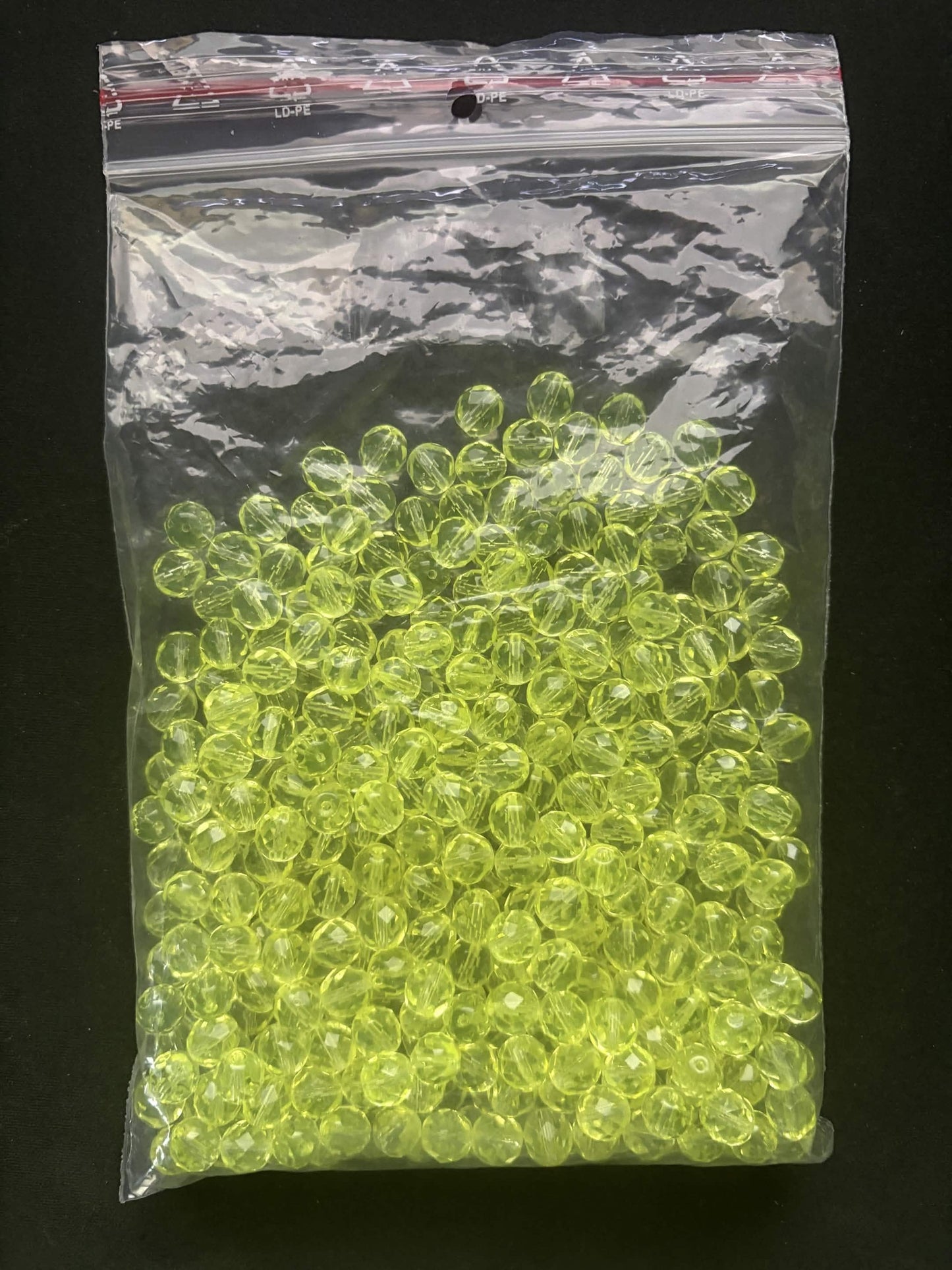 Uranium Glass Yellow (Fire-Polished Beads) | UV Reactive Vaseline Glass 80130  | 25 pcs for Jewelry Making, DIY Crafts & Collectors Supplies