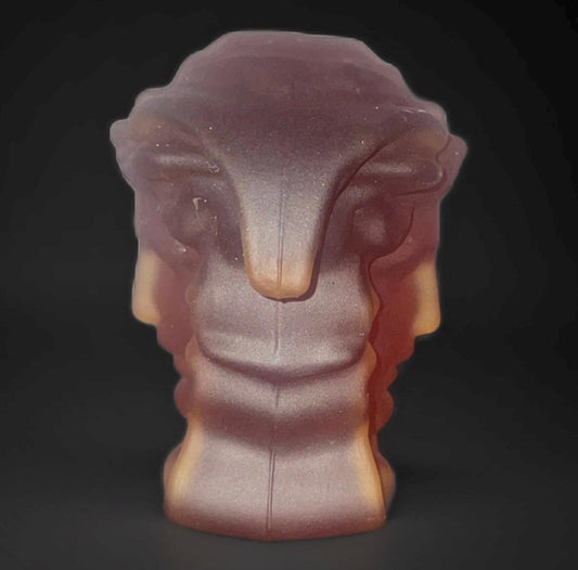 Versace Rosenthal Amber Glass Head Sculpture - Luxury Designer Collectible - Vintage Art Deco