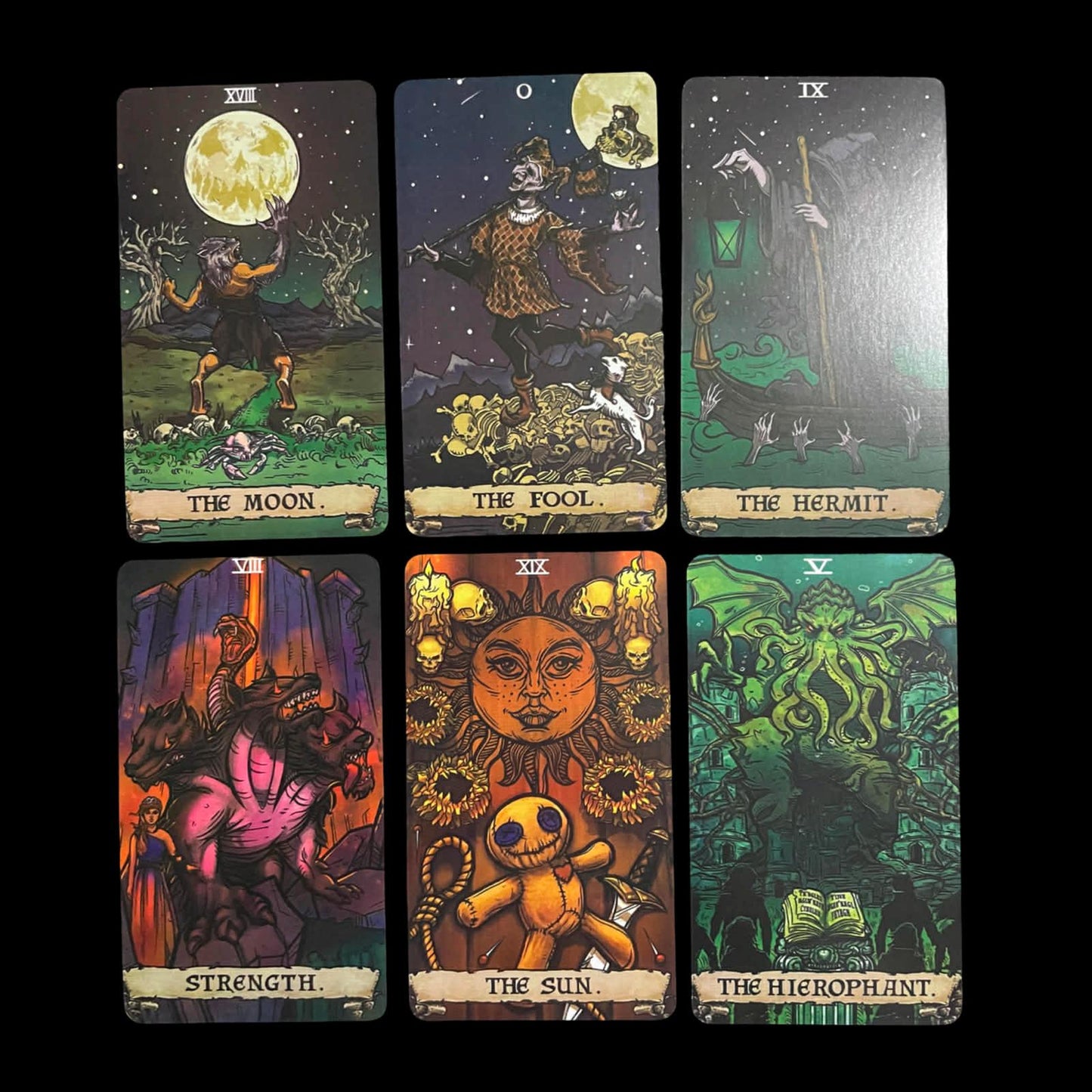 The Ghoulish Garbs Terror Tarot – 23 Card Major Arcana Horror Deck for Divination, Shadow Work & Spiritual Insight