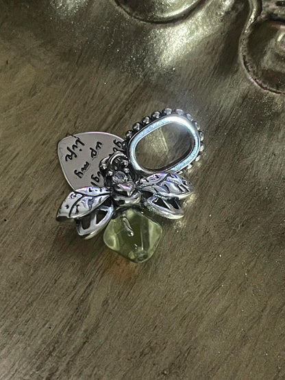 Uranium Glass (Firefly) Charm | UV Glowing Green Vaseline Bug Jewelry | Glow-In-The-Dark Luminous Insect | Pandora Accessories