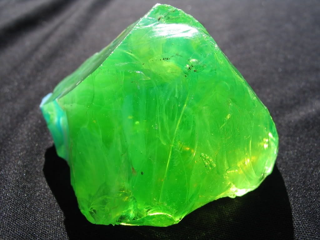 vaseline glass piece of chip