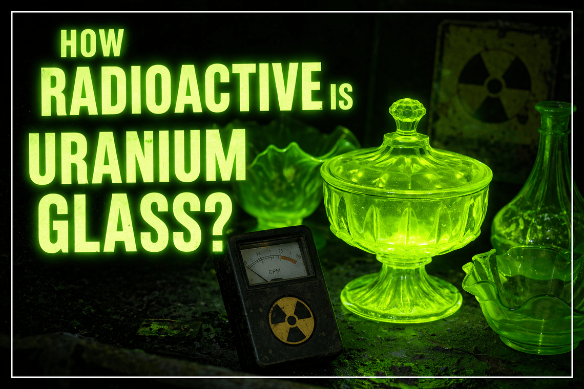 how radioactive is vaseline glass to human?