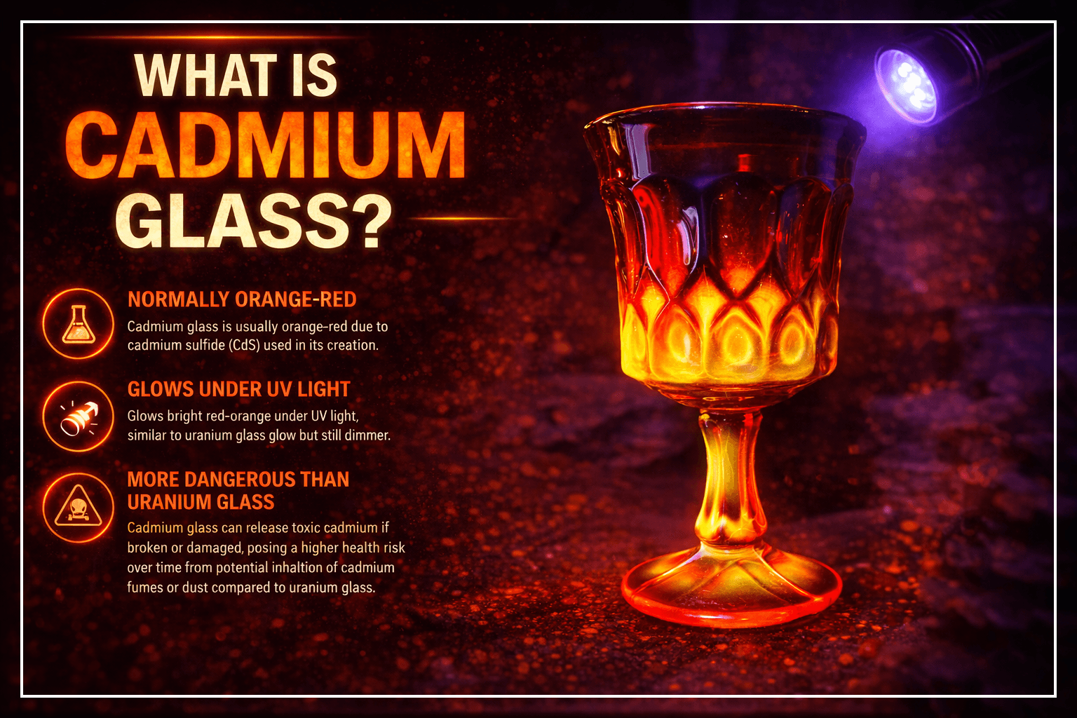 cadmium glass vs uranium glass, what’s the real difference