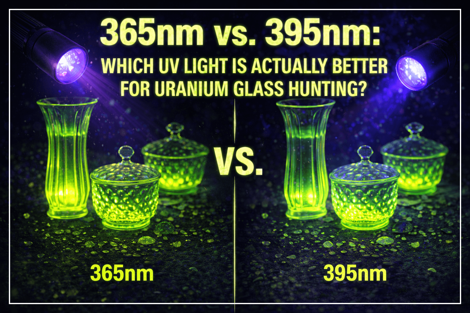 UV flashlight for finding the real Uranium Glass
